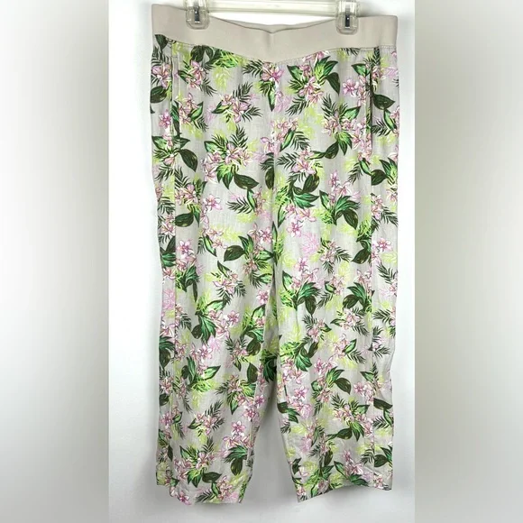 J. Jill Love Linen Orchid Cropped Pants - Picture 14 of 15